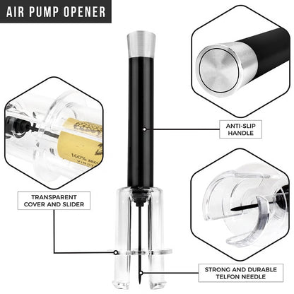 🔥Last Day 50% OFF--Air Pump Cork Remover Wine Bottle Opener Set