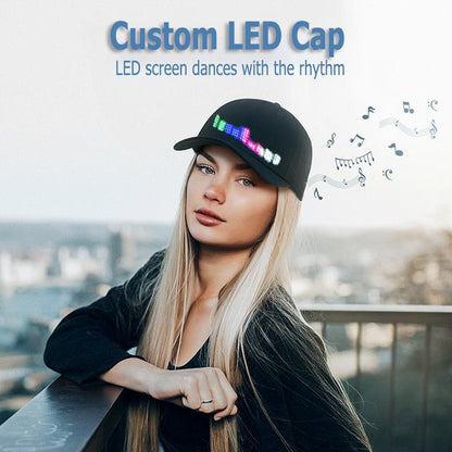 Customizable Gif Picture Text Removable Led Display Scroll Cap