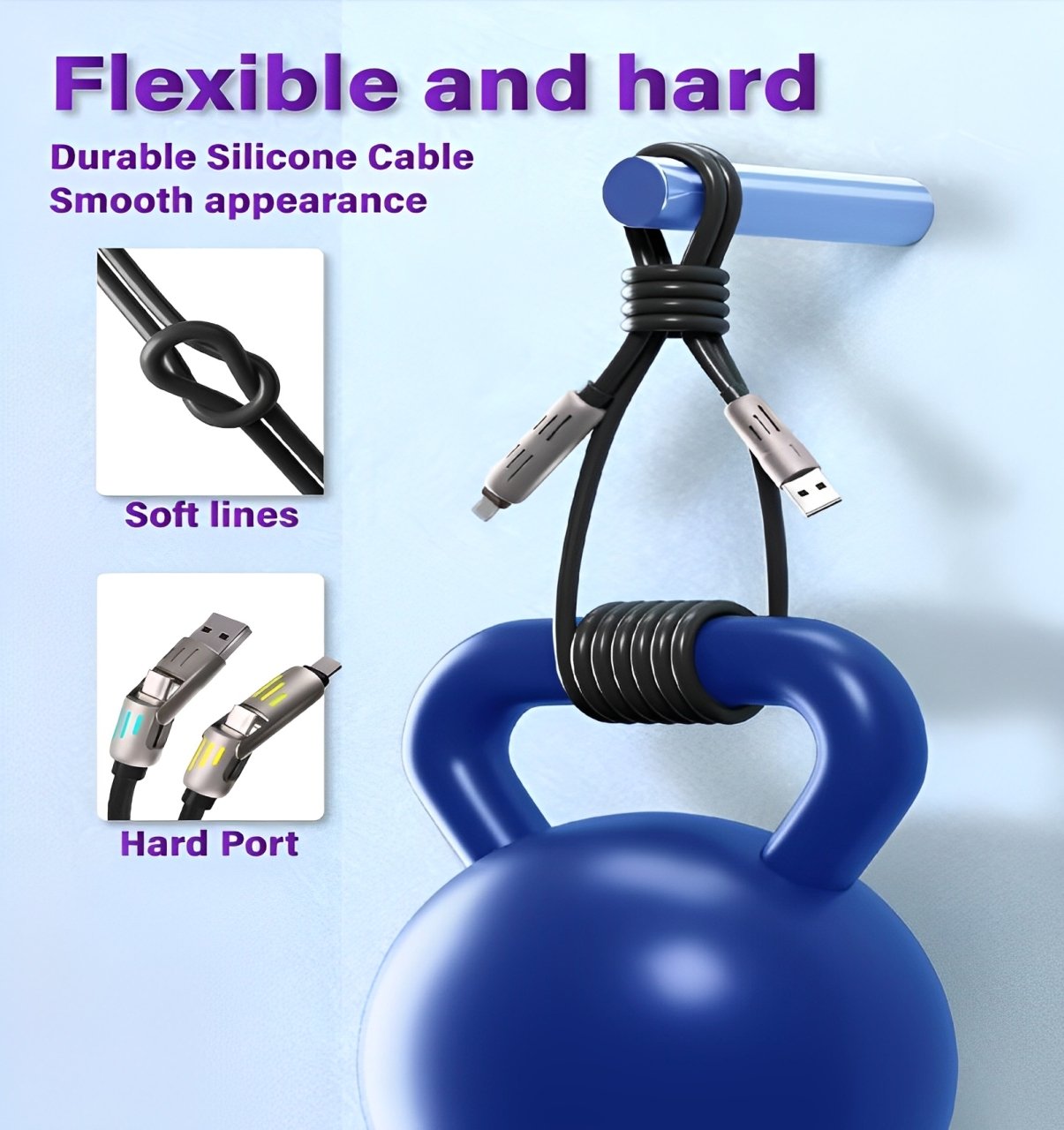 🔥Last Day 49% OFF🔥4-in-1 USB Charging Cable fast charging MAX 60w