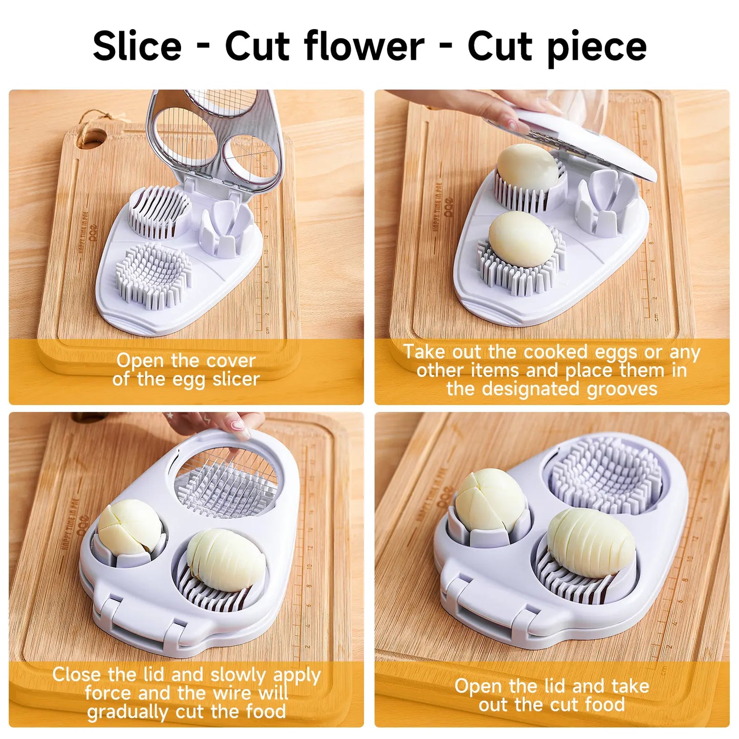 🥚3-in-1 Egg Slicer – Slice, Dice & Cut Perfectly Every Time