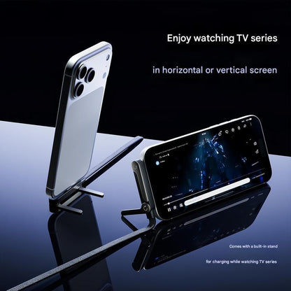 📲 2-in-1 Invisible Holder Charger Cable | MFi-Certified | 240W Fast Charging | Built-In Phone Stand