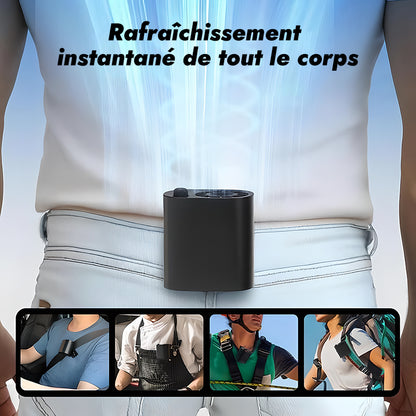 Ventilateur portable à clip pour voiture, écran LCD, rotatif à 360°, 100 vitesses