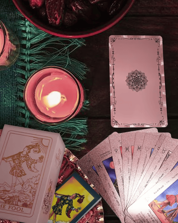 🔥Witchy Cauldron Rose Gold Tarot Cards with Guide Book