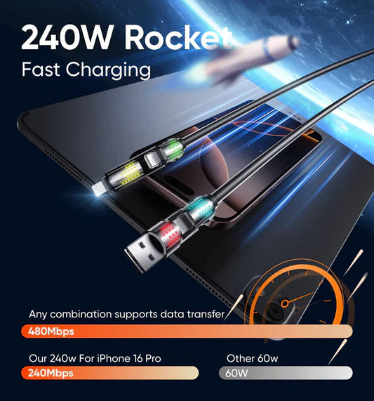 ⚡4-in-1 USB-Ladekabel mFish Schnellladung⚡