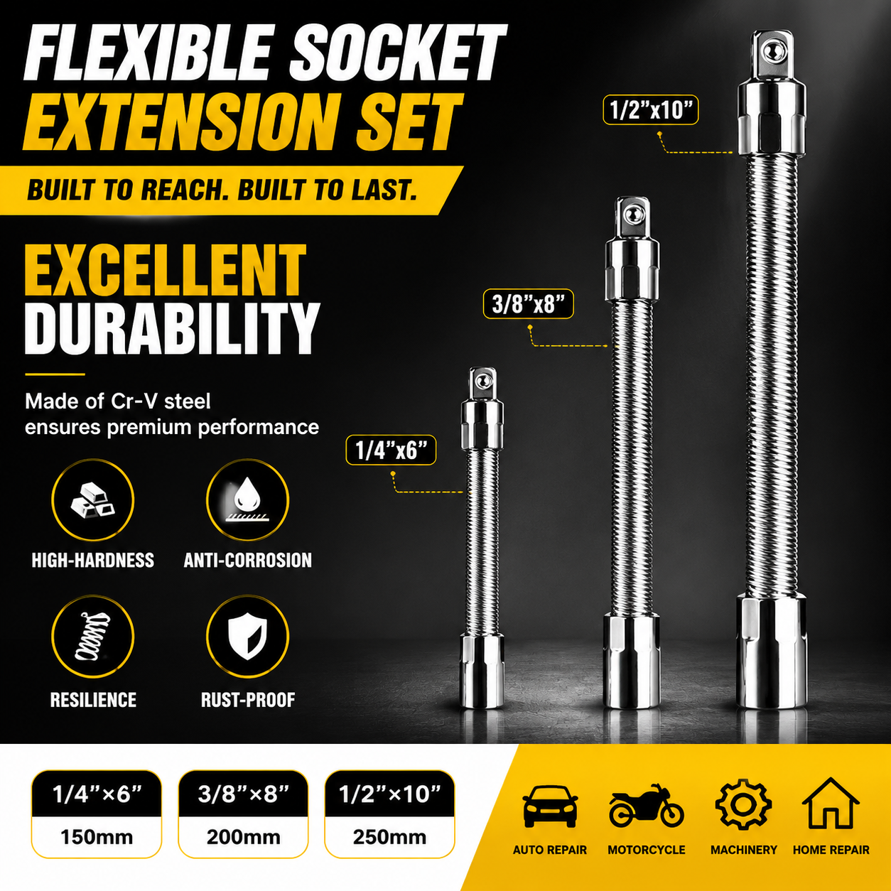 Hot sell Universal Flexible Wrench Socket Tool – High Torque & Tight Space Repair Adapter