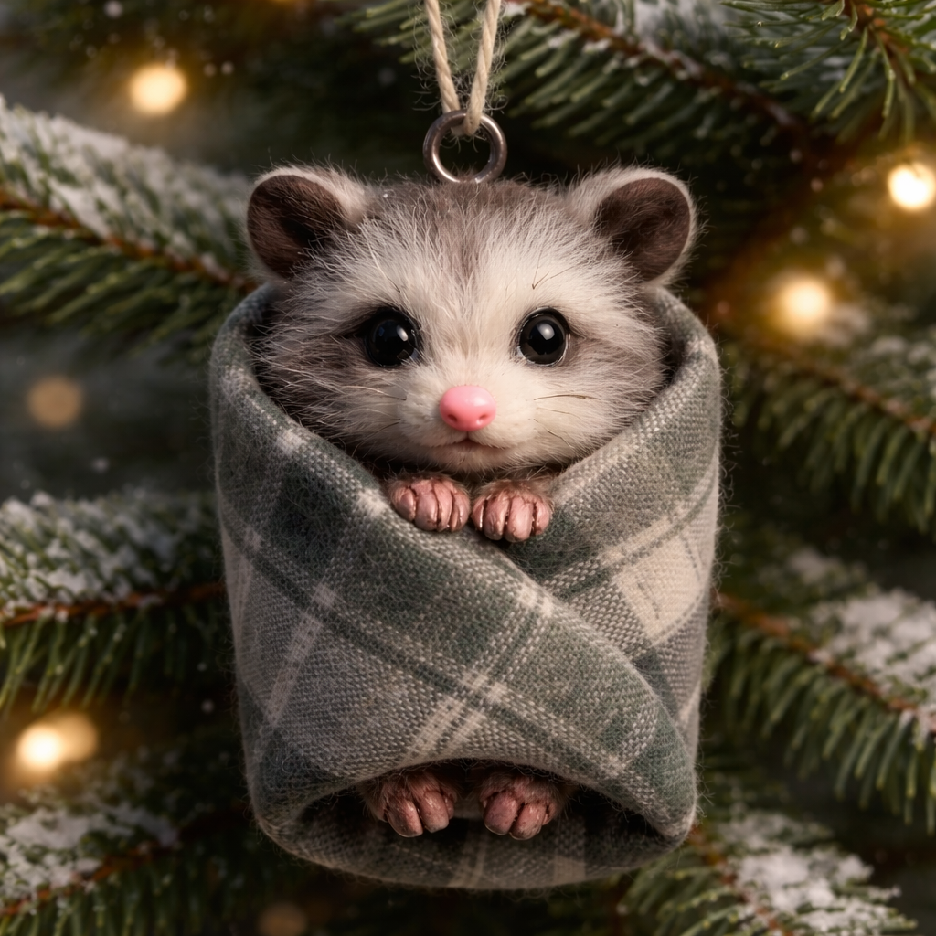 Cozy Wrapped Critters Ornament