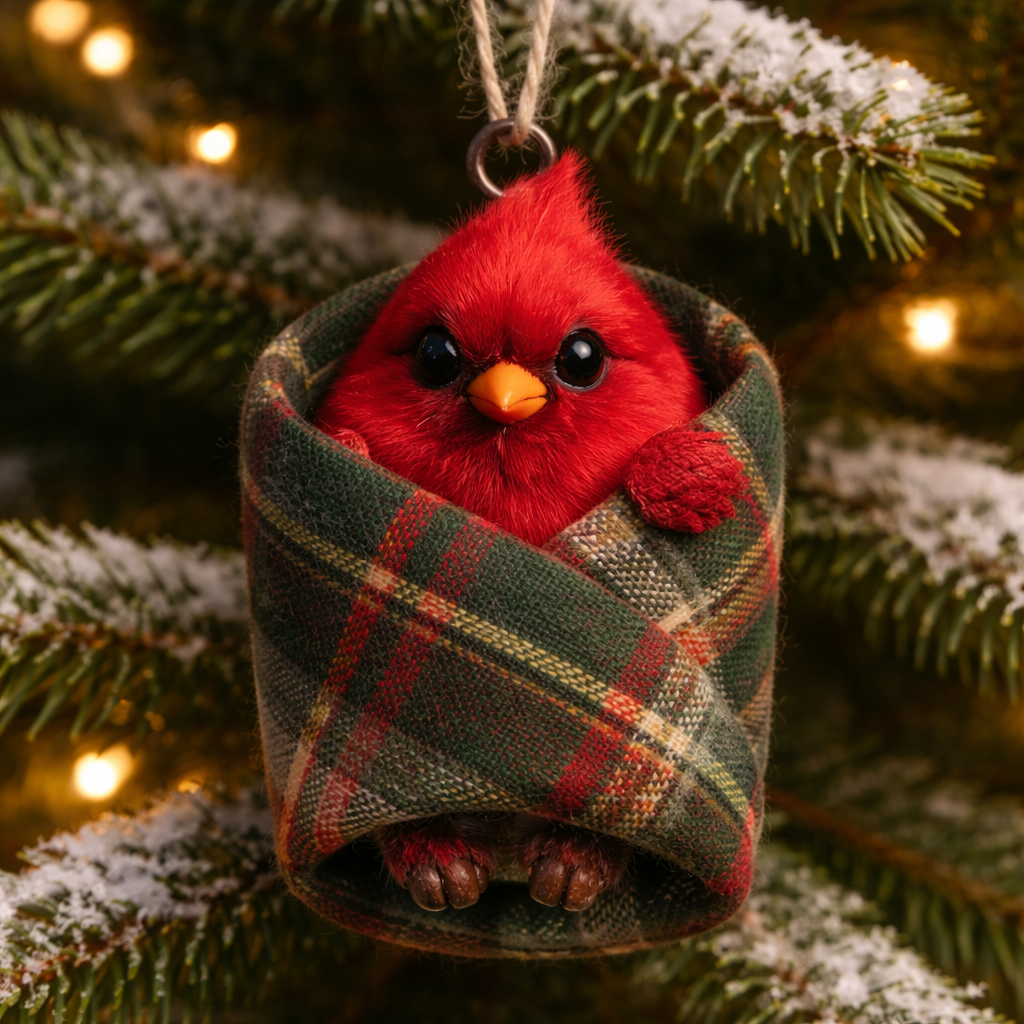 Cozy Wrapped Critters Ornament
