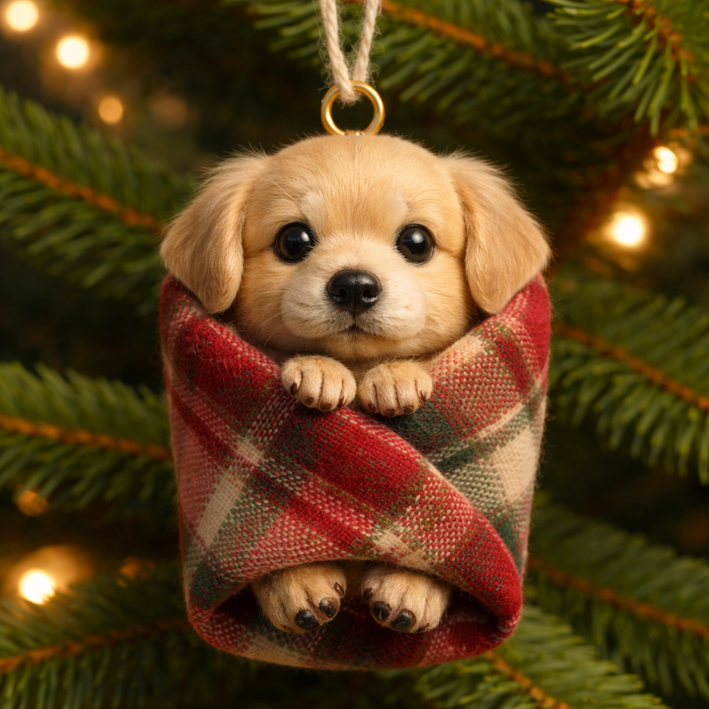 Cozy Wrapped Critters Ornament