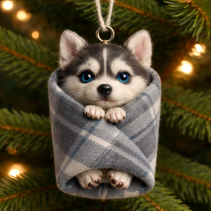 Cozy Wrapped Critters Ornament
