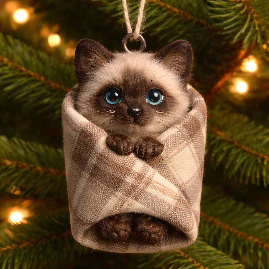 Cozy Wrapped Critters Ornament