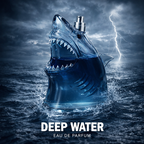 🦈🌊 DEEP WATER Fragrance Bottle,Jaws-Style Fragrance Bottle