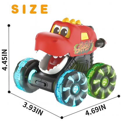 🚗 Press & Go Dino Truck Toy with Motion Activated Light for Toddlers