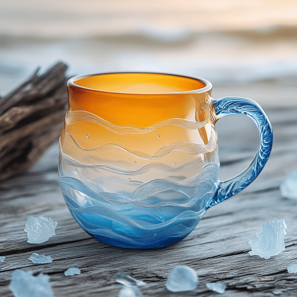 Ocean & Sunset - Themed Glass Mugs🌊