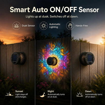 💡🏠Solar-Powered Mandala Projector Light