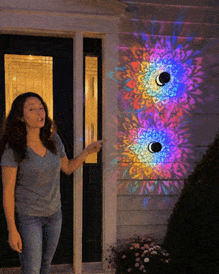 💡🏠Solar-Powered Mandala Projector Light