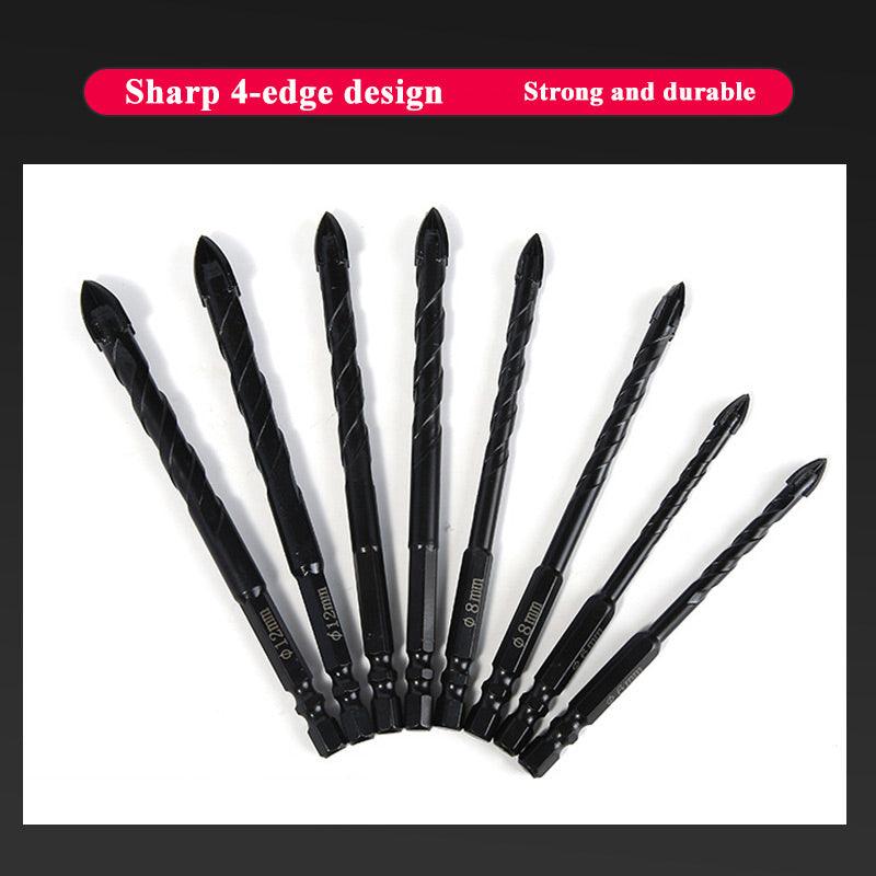 High-strength Four-edge Cross Drill Bit Set - clarioy