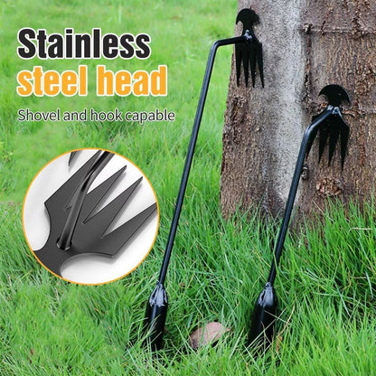 🌿Garden Weed Pulling Tool – Deep Root Weed Remover with 4-Tine Steel Claw