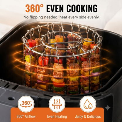 🔥Bestseller｜Stainless Steel Air Fryer Grill Skewer Rack