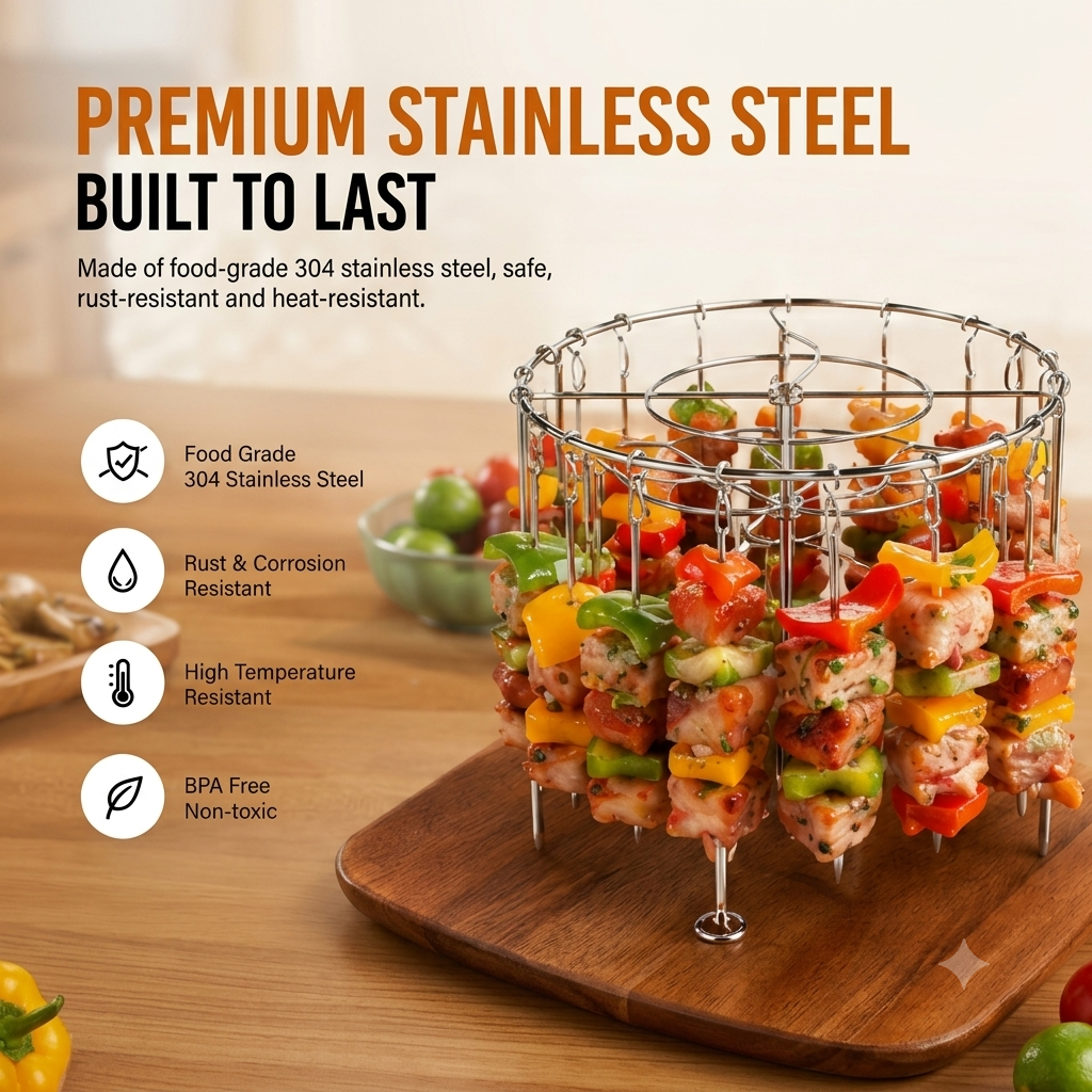 1pcs(Includes 24 barbecue skewers)