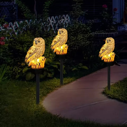 🦉🌙 Solar Owl LED Garden Light – Waterproof Outdoor Accent Lighting