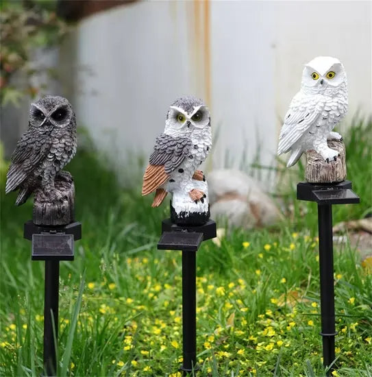 🦉🌙 Solar Owl LED Garden Light – Waterproof Outdoor Accent Lighting