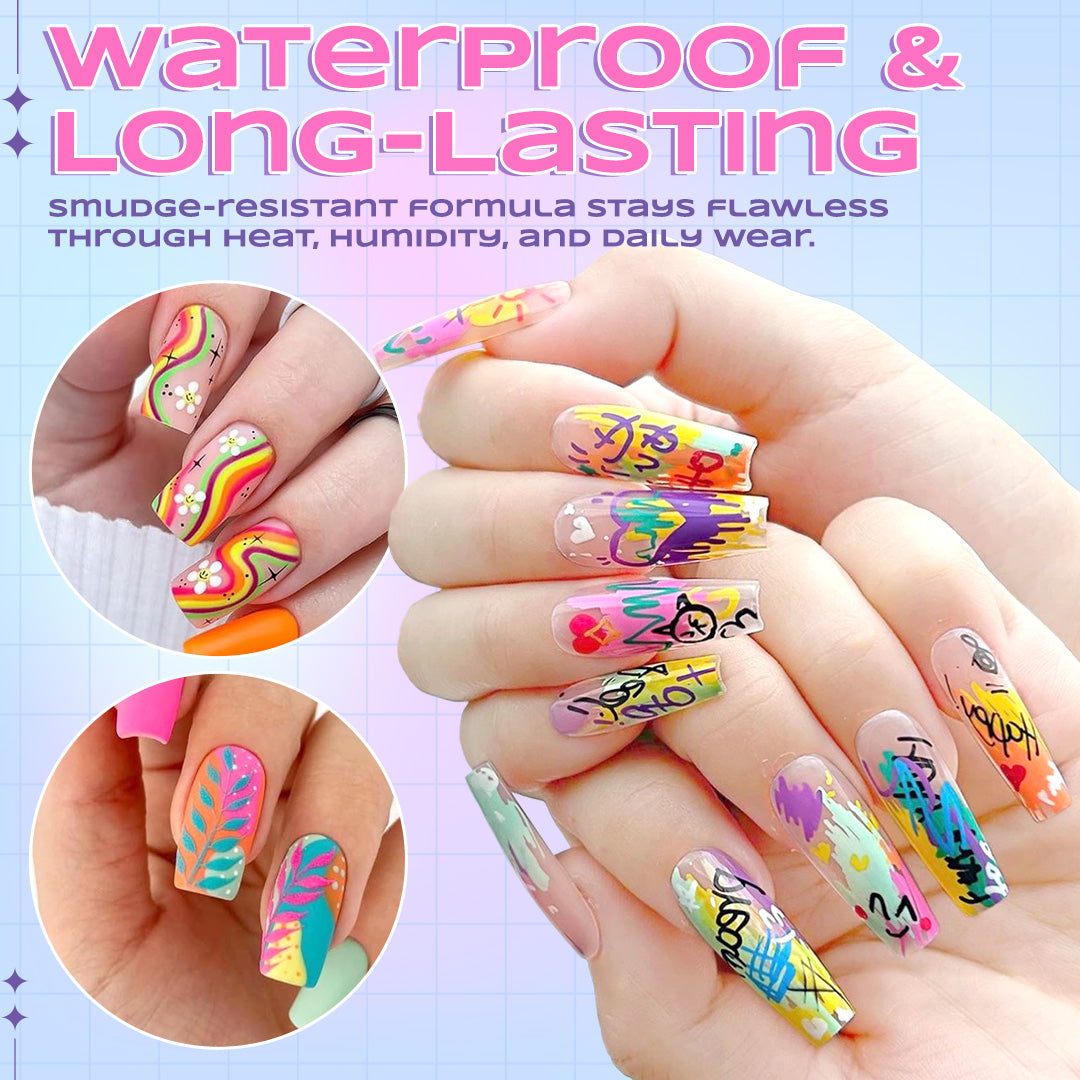 🎨 12 Colors Nail Art Pens Set – Create Stunning DIY Designs