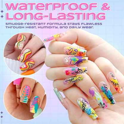 🎨 12 Colors Nail Art Pens Set – Create Stunning DIY Designs