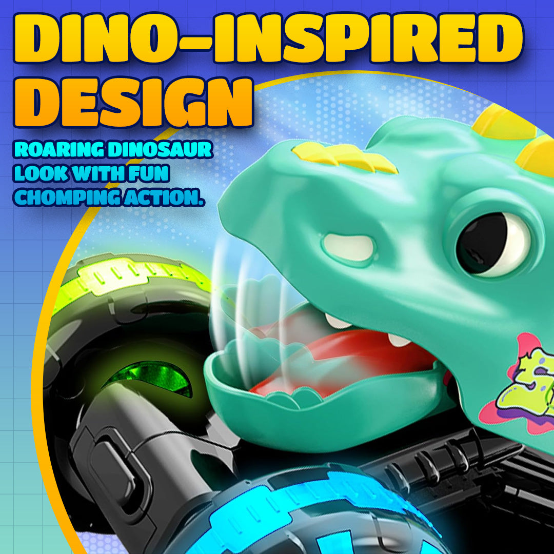 🚗 Press & Go Dino Truck Toy with Motion Activated Light for Toddlers