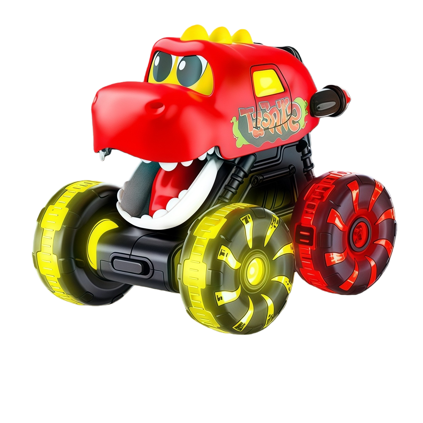 🚗 Press & Go Dino Truck Toy with Motion Activated Light for Toddlers