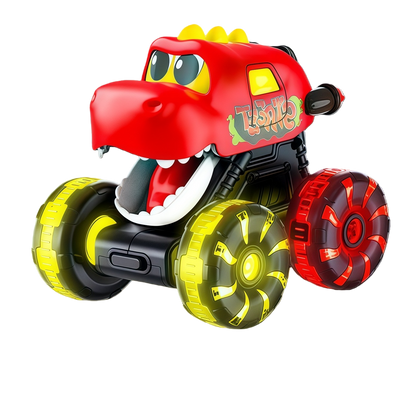 🚗 Press & Go Dino Truck Toy with Motion Activated Light for Toddlers