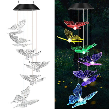 🦋 Enhance Your Garden - ✨Creative Bird Design Solar Wind Chimes
