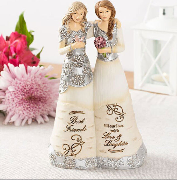 🪽 Handmade Angel Resin Figurine: A Timeless Tribute to Friendship & Sisterhood