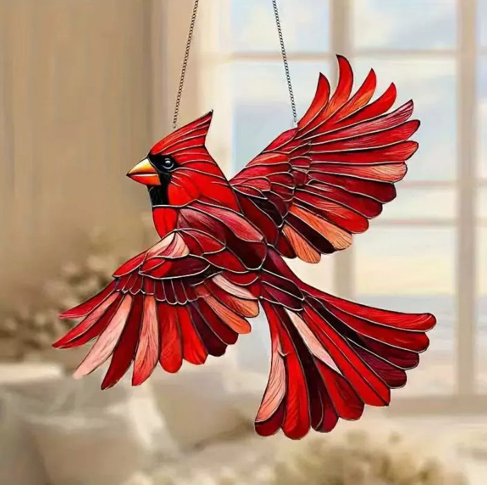 🔥Acrylic Bird Stained Art Ornament – Outdoor & Living Room Decor