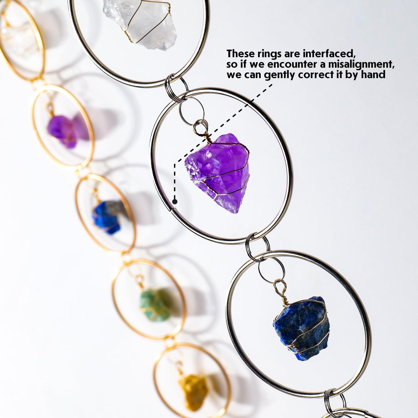 💎 Raw Crystal 7 Chakra Gemstone Wall Decor