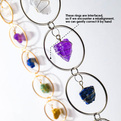 💎 Raw Crystal 7 Chakra Gemstone Wall Decor