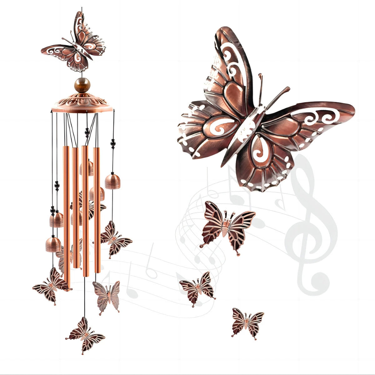 🎁 Pure Hand-made Copper Wind Chimes
