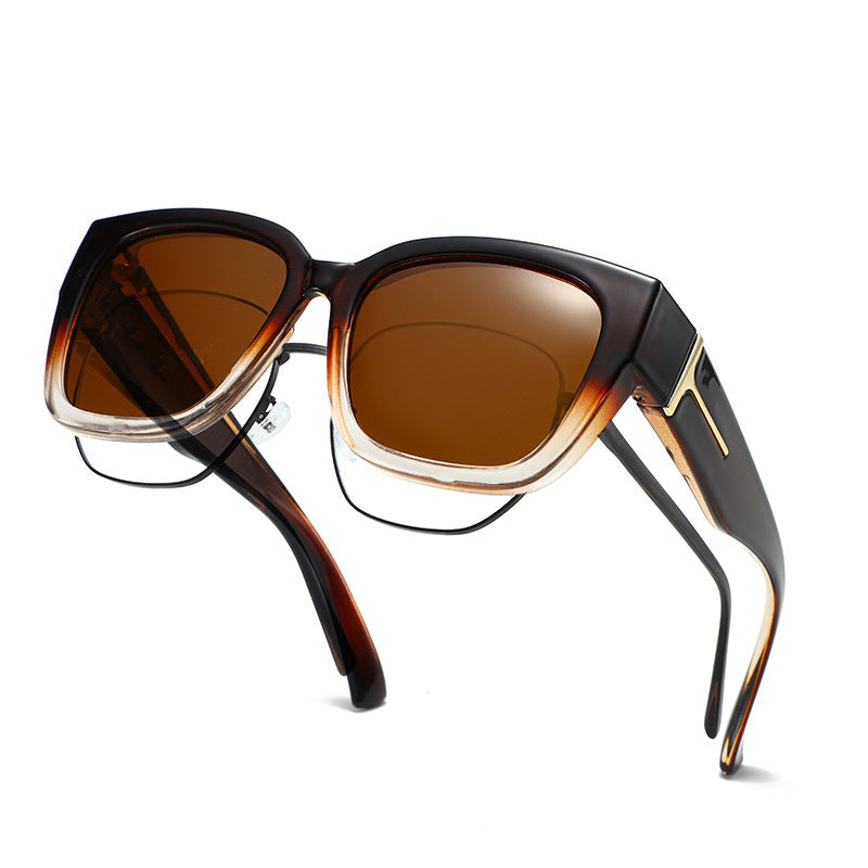 🕶️ Polarized Fit Over Sunglasses for Women – UV400 Protection Floral Frame Wear Over Prescription Glasses
