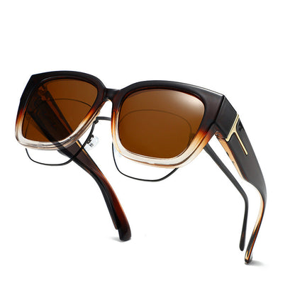 🕶️ Polarized Fit Over Sunglasses for Women – UV400 Protection Floral Frame Wear Over Prescription Glasses