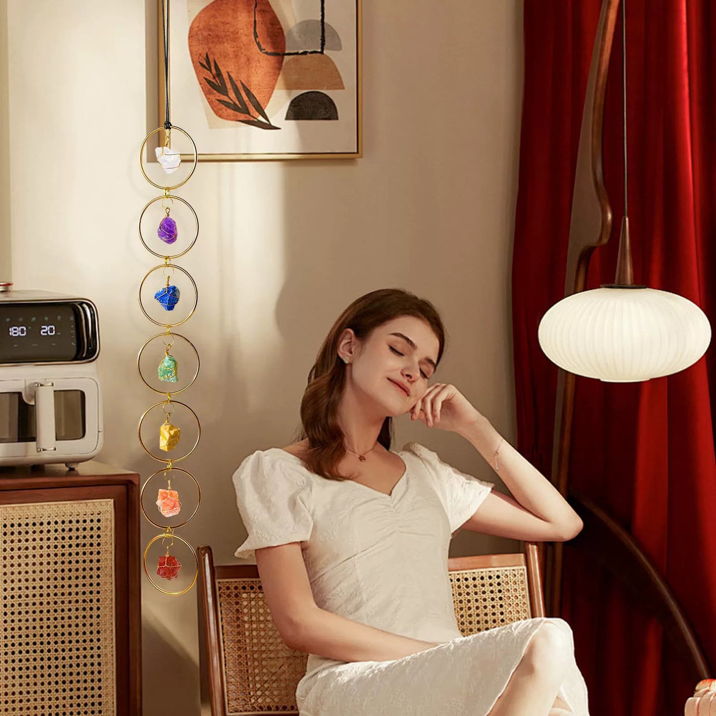 💎 Raw Crystal 7 Chakra Gemstone Wall Decor