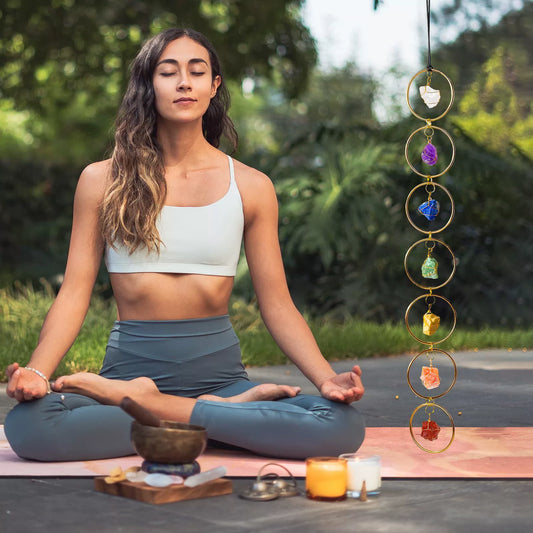 💎 Raw Crystal 7 Chakra Gemstone Wall Decor