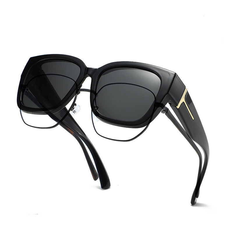 🕶️ Polarized Fit Over Sunglasses for Women – UV400 Protection Floral Frame Wear Over Prescription Glasses