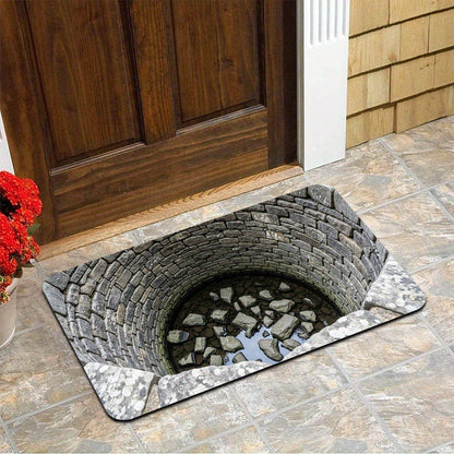 Visual Illusion Endless Abyss Pattern HD Printed Non-Slip Doormat