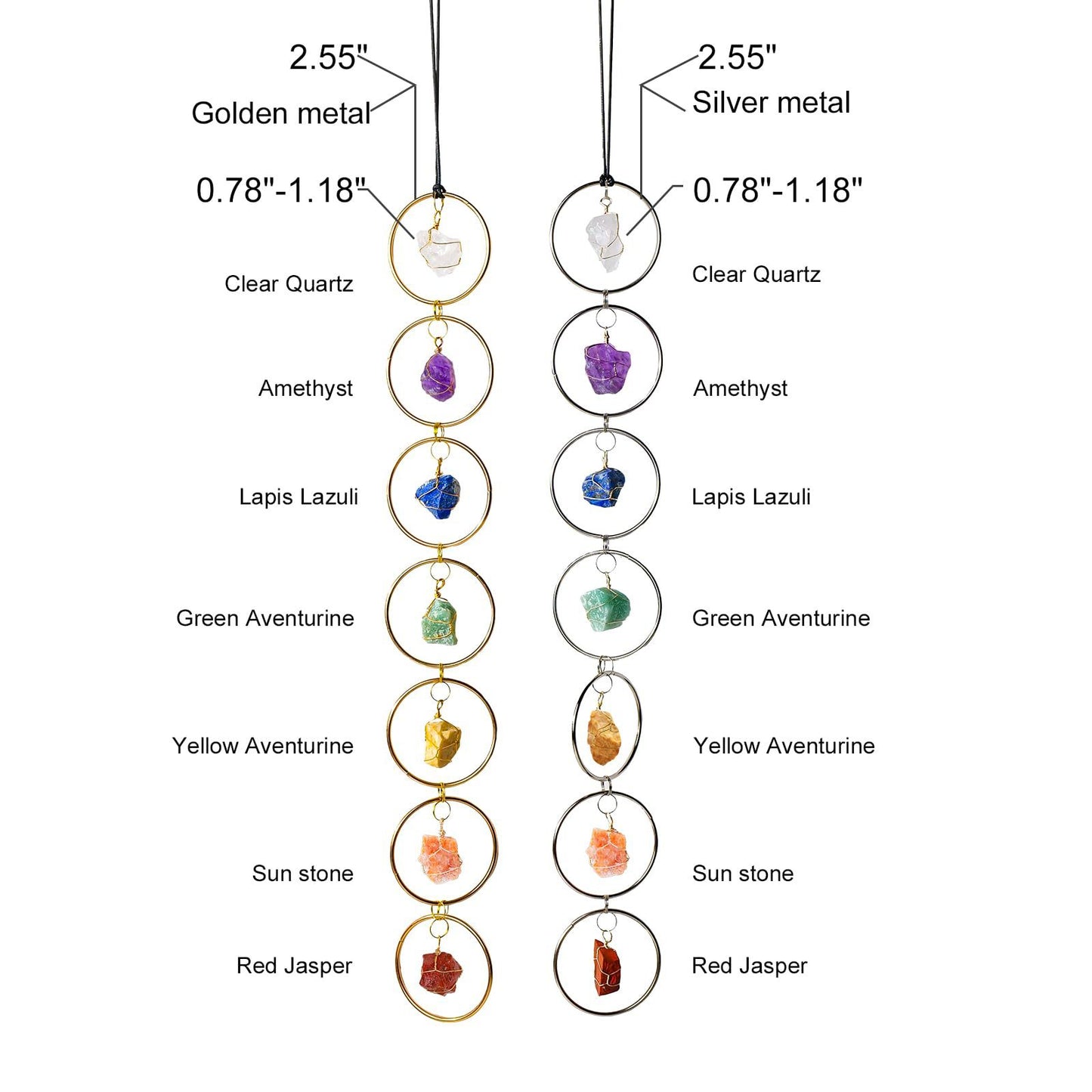 💎 Raw Crystal 7 Chakra Gemstone Wall Decor