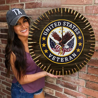 🔥🎁 Handmade Patriotic American Flag Clock — Perfect Gift for Veterans & Patriots