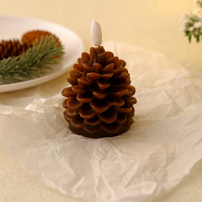 🎄Flameless Pinecone Candles Battery Operated