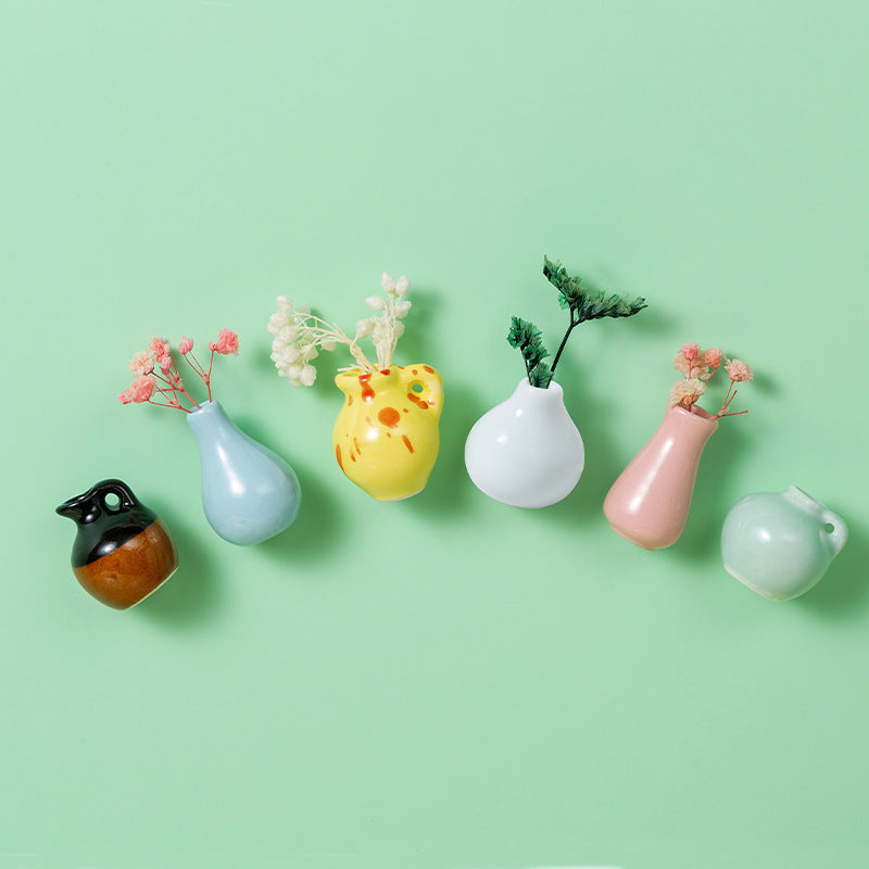 🌸 Handcrafted Mini Ceramic Bud Vase Fridge Magnet