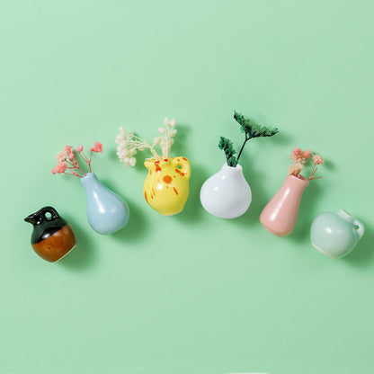 🌸 Handcrafted Mini Ceramic Bud Vase Fridge Magnet