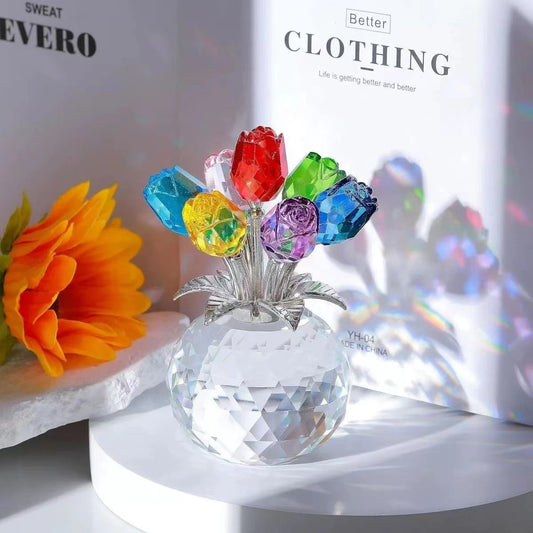 🌹Mother’s Day 50% Off: 7-Color Crystal Rose Floral Keepsake