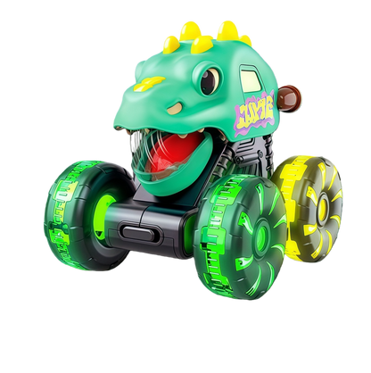 🚗 Press & Go Dino Truck Toy with Motion Activated Light for Toddlers