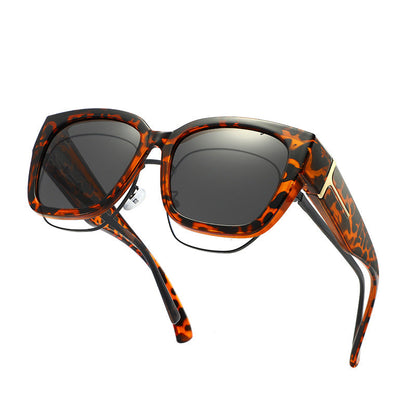 🕶️ Polarized Fit Over Sunglasses for Women – UV400 Protection Floral Frame Wear Over Prescription Glasses